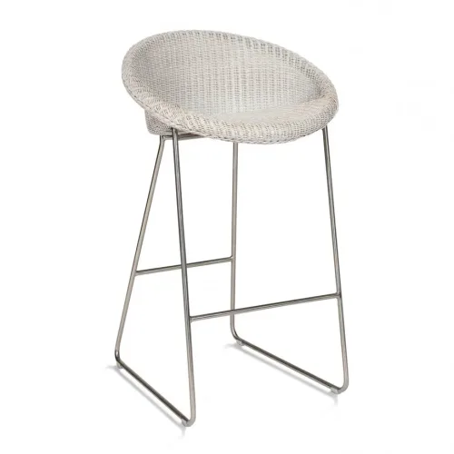 Joe counter stool with Chrome sled base