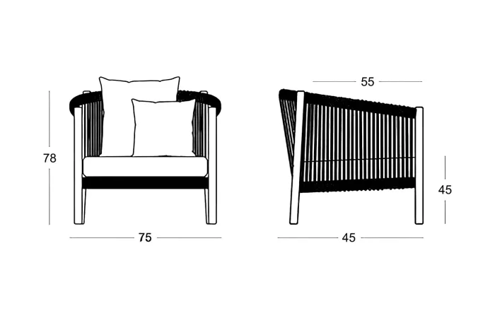 Lento Lounge Chair Drawing