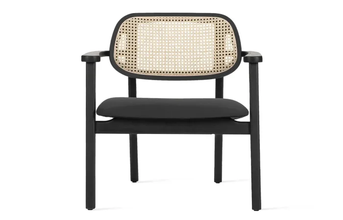 titus lounge chair black oak