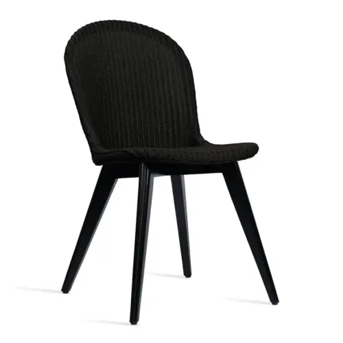 yann dining chair wood base black
