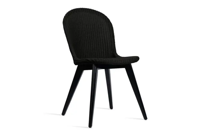yann dining chair wood base black