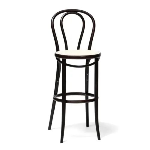 18 Barstool Bent wood Cane seat 01