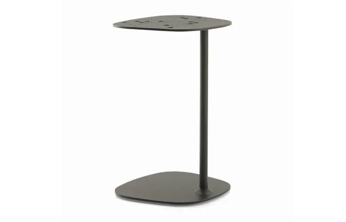 aikana small table metallic grey