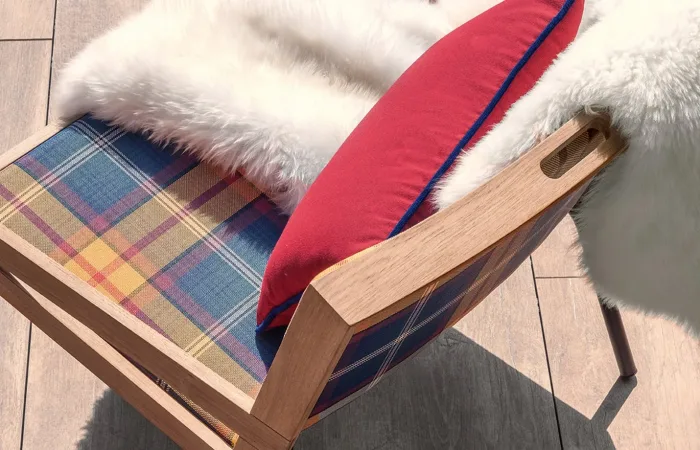 allaperto mountain tartan lounge armchair1