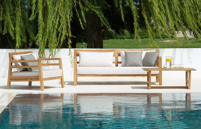 Costes 3 seater sofa with costes louge armchair and coffee table