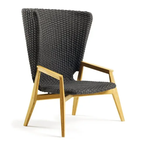Knit high back lounge armchair 1