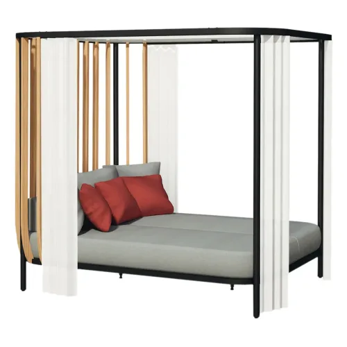 Swing Alcove Lounge Bed with Curtains