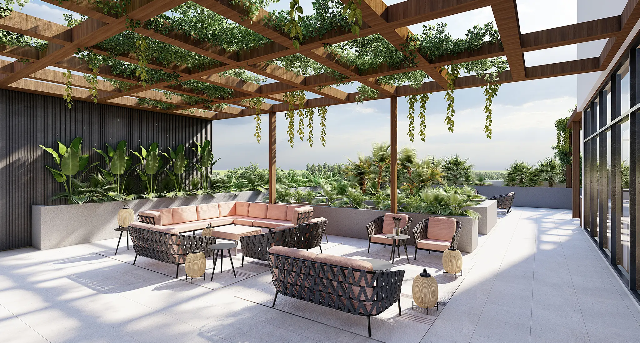 Outdoor roof terrace